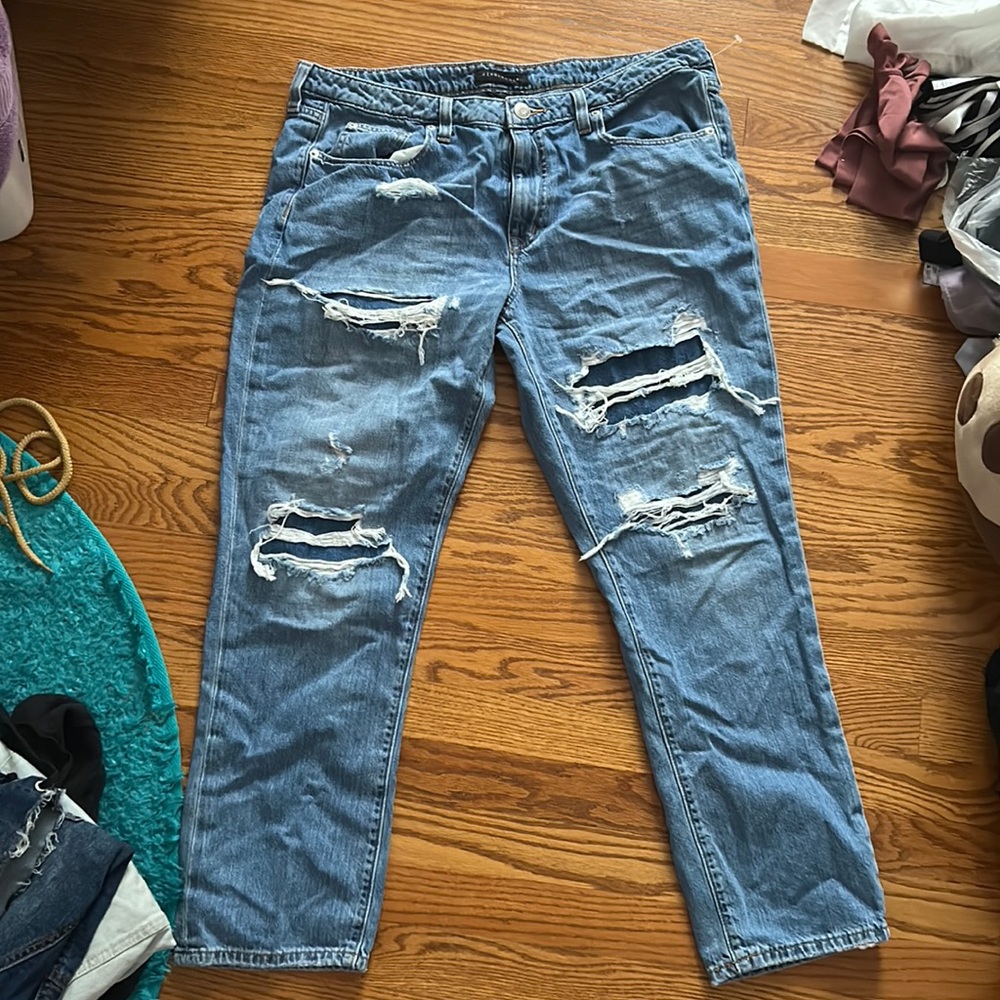 This is a Aeropostale blue boyfriend, jeans